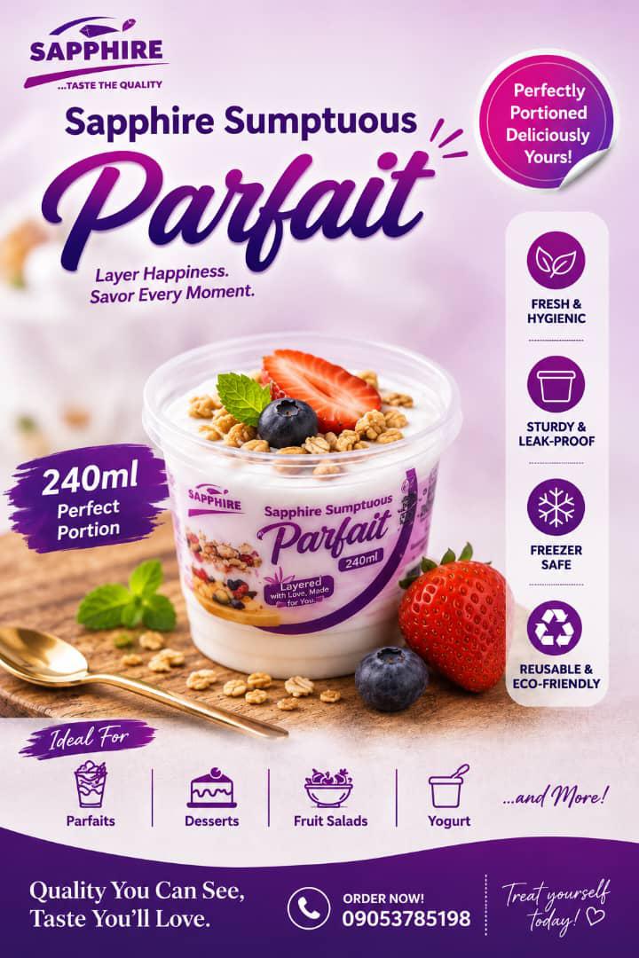 Sapphire Sumptuous Parfait 240ml
